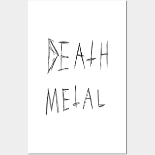 Death Metal Dark Text Sketch Design Posters and Art